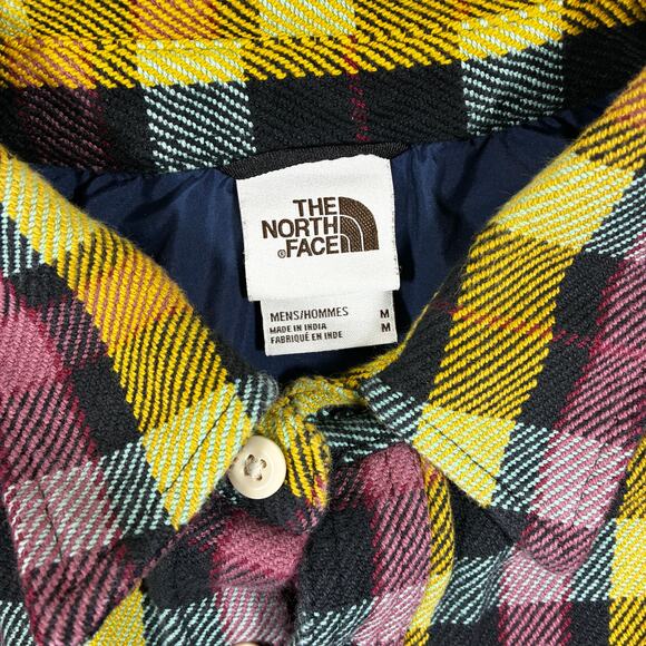 The North Face Mens Plaid Flannel M Twill Thick Heavy Warm Outdoors - Picture 2 of 9